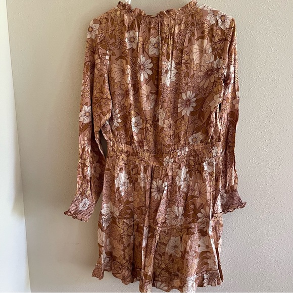 NWT Frille Rose Orange Floral Print Dress - Picture 7 of 7